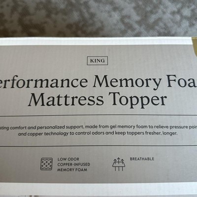 2 Performance Memory Foam Mattress Topper - Threshold : Target