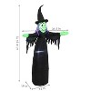 Sunnydaze Outdoor Wendolyn the Wicked Witch Self-Inflating Halloween Inflatable Yard Decoration with LED Lights and Built-In Fan - 5' - 3 of 4