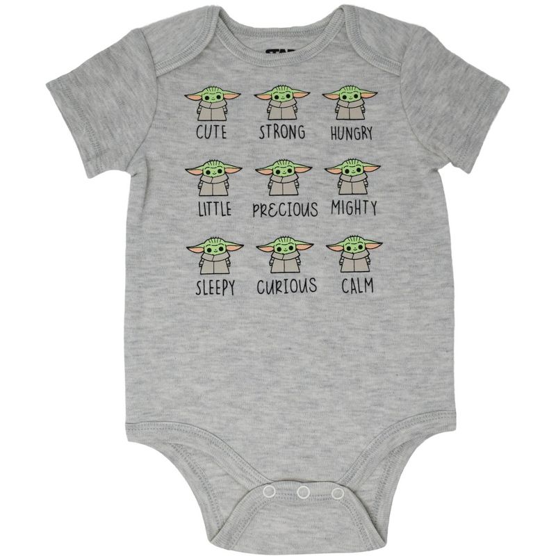 Star Wars Star Wars The Mandalorian The Child Baby 2 Pack Bodysuits Newborn to Infant , 3 of 8