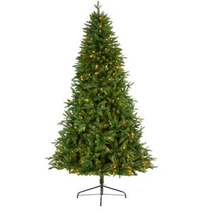 Nearly Natural 7-ft New Hampshire Fir Artificial Christmas Tree with 450 Clear LED Lights - 1 of 4