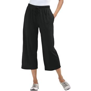 Woman Within Women's Plus Size Petite Sport Knit Capri Pant