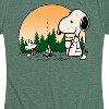 Women's - Peanuts - Campfire Snoopy and Woodstock Short Sleeve Graphic T-Shirt - 2 of 4