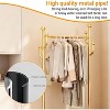 Rolling Clothing Rack with Wheels and Basket Storage, Metal Moveable Large Coat Rack Decorative Clothing Racks for Bedroom Boutiques - 4 of 4