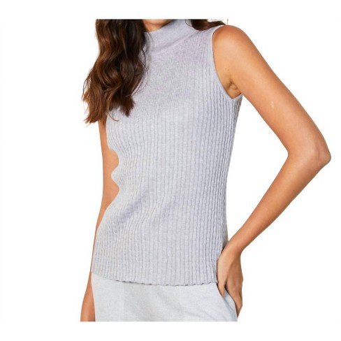 Women's Sleeveless Braided Mock Neck Top - french kyss - image 1 of 2