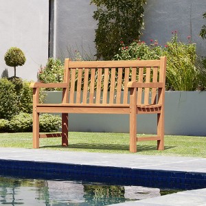 OTSUN 48" Teak Outdoor Bench - 1 of 4