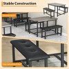 Kitchen Table with Benches, Dining Table Set for 4,Rectangular Dining Table Set for Small Space Apartment Studio - 3 of 4