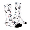 Watercolor Swallow Women Printed Crew Socks Funny Funky Socks Soft Polyester Novelty Gifts for Artists Men - 3 of 4