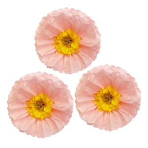 Wrapables Set of 3 Tissue Flower Pom Poms Party Decorations for Weddings, Birthday Parties Baby Showers and Nursery Decor - 1 of 4