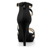 Allegra K Women's Back Zipper Platform Stiletto Heels Ankle Strap Sandals - 3 of 4