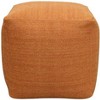 Moti Remi Pouf in Handwoven Contemporary Orange Wool - 2 of 4