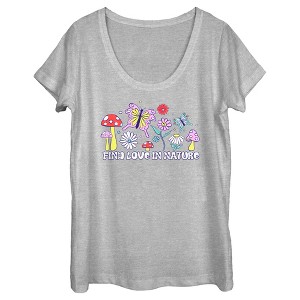 Women's Lost Gods Find Love in Nature Scoop Neck - 1 of 4