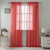 RT Designer Collection Celine Sheer Luxurious Modern Design Curtain Panel 54" x 84" Red - 2 of 4