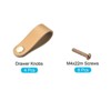 Unique Bargains Leather Dresser Door Drawer Knobs and Pulls with Screws 4 Pcs - 3 of 4