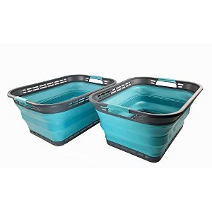 SAMMART 42L (11 Gallons) Collapsible Plastic Laundry Basket / Washing Tub - 1 of 4