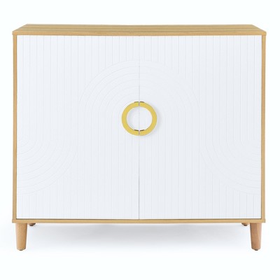Chery Life White Comfortable storage cabinet with 2 doors and adjustable  shelves for kitchen dining room living room, hallway