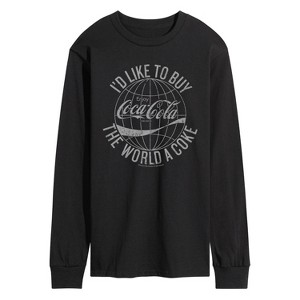 Men's - Coca-cola - Buy The World A Coke Long Sleeve Graphic T-Shirt - 1 of 3