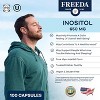Freeda Pure Inositol Capsules – Supports Hormonal Balance & Mood – Kosher, Vegetarian – 100 Count - 2 of 4