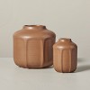 Faceted Ceramic Vase Brown - Hearth & Hand™ with Magnolia - image 4 of 4