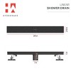 Hydroware Linear Shower Drain - C06 Matte Black - 24 Inches - 4 of 4