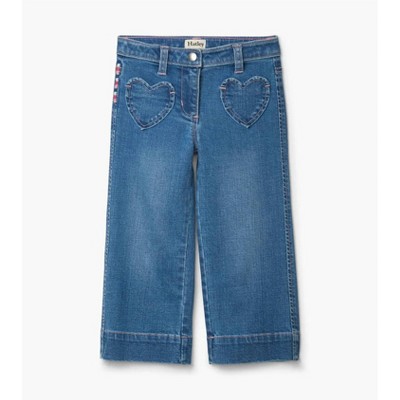 Girl Stretch Denim Wide Leg Pants - Hatley