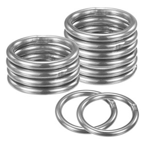 Unique Bargains Dream Catcher Stainless Steel Macrame Wreath Floral Round Metal O Rings 12 PCS - 1 of 4