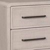 Royal Hampton Nightstand, 2 Drawers, USB A-C, Natural Oak Beige Finish, 24 Inch - 4 of 4