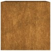 vidaXL Corten Steel Planter - Weather-Resistant, Large Plant Pot for Outdoor or Indoor Use, with Distinctive Rusty Look and Support Brackets - 4 of 4