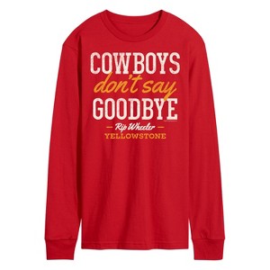 Men's - Yellowstone - Cowboys Don't Say Goodbye Long Sleeve Graphic T-Shirt - 1 of 4