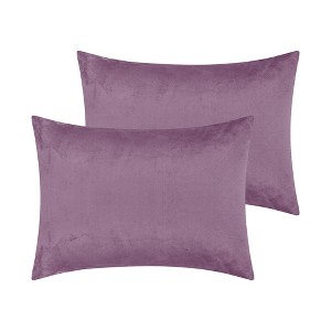 Unique Bargains Velvet Envelope Closure Soft and Durable Pillowcases 2 Pcs - 1 of 4