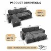 Dyonery 82" Sleeper Sofa Bed, L-Shaped Reclining Couch with Reversible Storage Chaise, Tool-Free Assembly - 3 of 4