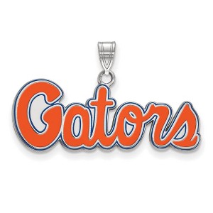 Black Bow Jewelry Sterling Silver Florida Gators NCAA Small Pendant - 1 of 3