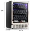 Kismile Mini Fridge 23.5 inches W 46 Bottle and 156 Cans Single Zone Freestanding/Built-In Beverage Refrigerator - 3 of 4