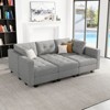 Belffin 6 Seats + 7 Sides Modular Weave Sleeper Sofa with Storage Seat - 3 of 4