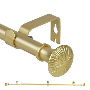 Urbanest 5-8" Telescoping Single Curtain Rods with Trumpet Finials - 1 of 4