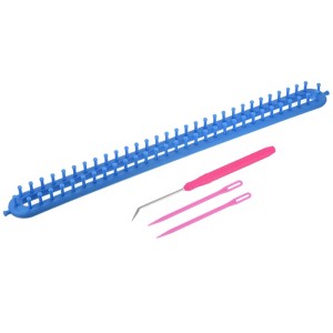 Unique Bargains 62 Hooks Portable Knitting Loom Machines Kit with Accessories - 1 of 4