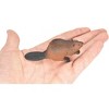 Collectible Wildlife Gifts | Beaver, Castor, Museum Quality, Realistic Plastic Animal, Hand Painted Figure,  Model,   Toy,  Gift,  3 1/4"  M048 B639 - 3 of 4