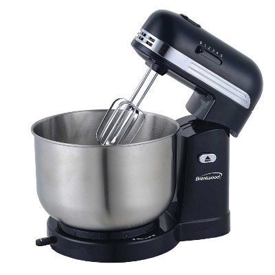 Black 5-Speed Stand Mixer with Stainless Steel Bowl
