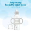 LunaLulinlk Narrow Sippy Spout Bottle with 100% Silicone Handles, 8oz/250ml, 6m+, Light Blue & Gray, BPA Free, 2 Pack - 2 of 4