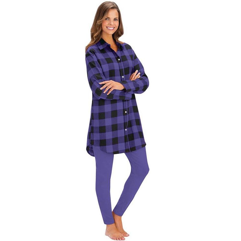 Collections Etc Plaid Flannel Tunic & Leggings, 3 of 4
