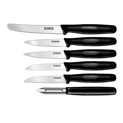 Victorinox Stainless Steel 6 Piece Paring and Peeling Knife Set