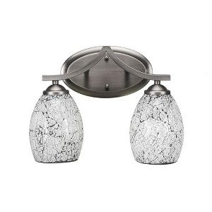 Toltec Lighting Zilo 2 - Light Vanity in  Dark Granite with 5" Black Fusion Shade - 1 of 1