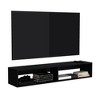 INFURNIC TV Stands and Consoles Wall Mounted Media Shelf with Open Storage and Cable Management for Living Room Bedroom, Black, 65"*18"*3.6" - 4 of 4
