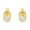 10K Gold 1/5 Cttw Round Diamond Bezel-Set Stud Earrings - 4 of 4
