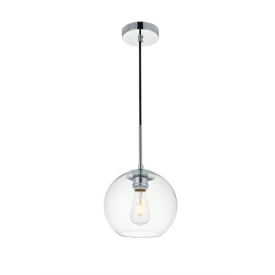 Baxter Chrome Pendant with Clear Glass Globe Shade