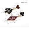 Bohemian Poker Studs - Mismatched Spade & Heart Design for a Playfully Free-Spirited Style - 3 of 4