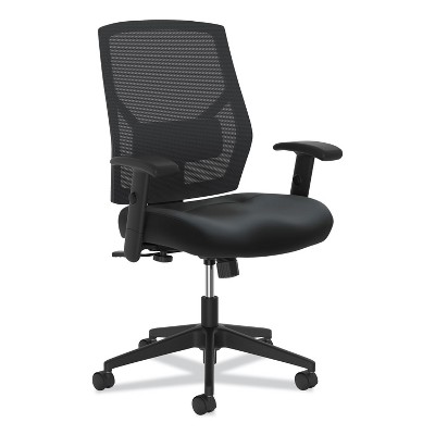 HON Crio High-Back Task Chair, Supports Up to 250 lb, 18" to 22" Seat Height, Black