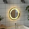 vidaXL LED Bathroom Mirror Wall Mounted Bathroom Vanity Mirror with Lights Round - 3 of 4