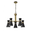 Z-Lite Soriano 5 - Light Chandelier in  Matte Black/Heritage Brass - 4 of 4