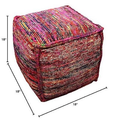 Sophisticated Multicolor Chic Pouf 18"x18"x18"