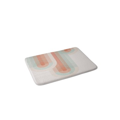 Mirimo Yoyo Memory Foam Bath Mat Peach/Mint - Deny Designs